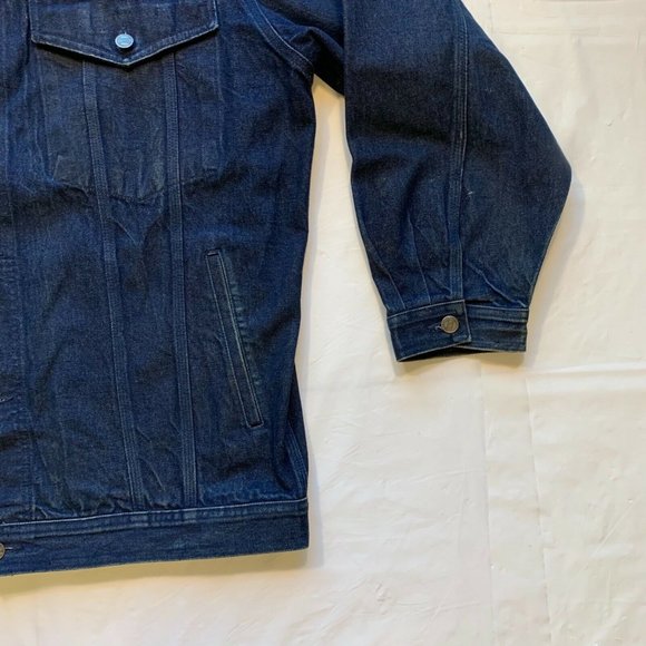 Trust Sports USA Jean‎ Denim Jacket Flap Pockets Dark Wash Cowboy Western XL EUC - Picture 6 of 12